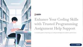 Enhance Your Coding Skills with Trusted Programming Assignment Help Support