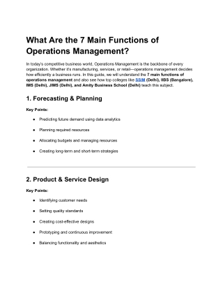 What Are the 7 Main Functions of Operations Management_