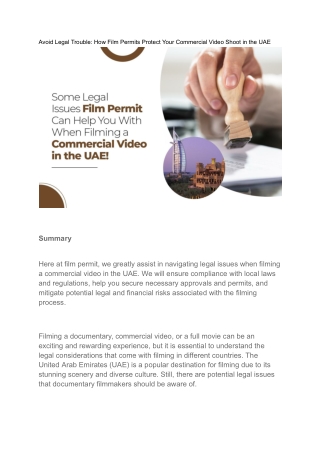 Avoid Legal Trouble_ How Film Permits Protect Your Commercial Video Shoot in the UAE