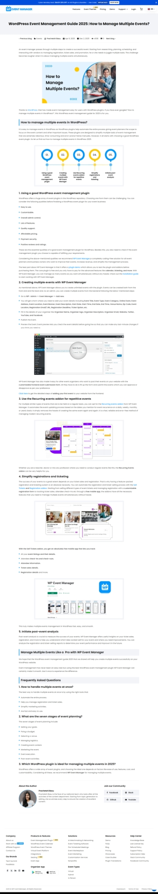 WordPress Event Management Guide