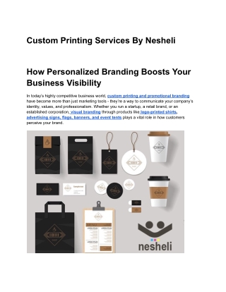 Custom Printing_ How Personalized Branding Boosts Your Business Visibility - Blog