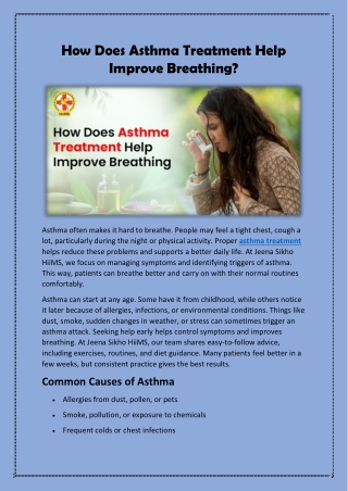 How Does Asthma Treatment Help Improve Breathing