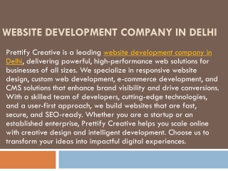 Website Development Company in Delhi