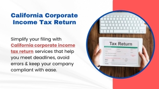 California Corporate Income Tax Return