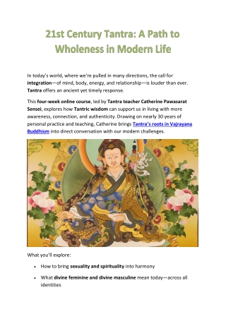 21st Century Tantra: Integrating Energy, Spirituality, and Sexuality