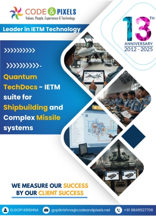Quantum TechDocs IETM suite for Shipbuilding and Complex Missile systems