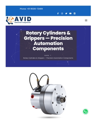 Rotary Cylinders, Air Grippers & Pneumatic Grippers