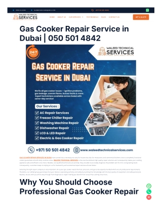 Gas Cooker Repair Services in Dubai