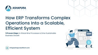 How ERP Transforms Complex Operations into a Scalable, Efficient System