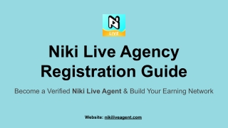 Niki Live Agency Registration Guide
