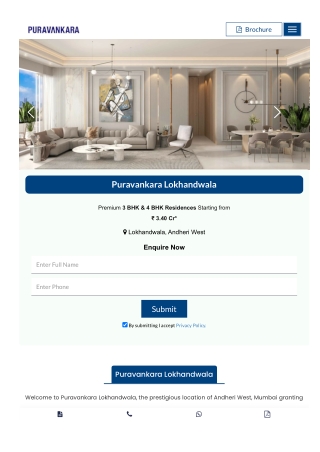 Puravankara Lokhandwala - New Launch Project Andheri West