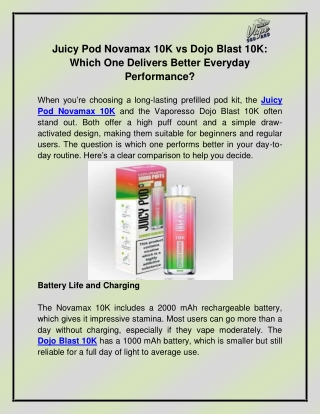 Juicy Pod novamax 10k