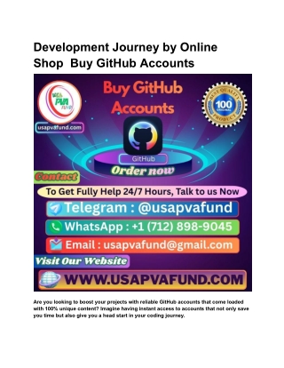 Development Journey by Online Shop  Buy GitHub Accounts