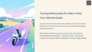 Touring Motorcycles For Sale in Ohio