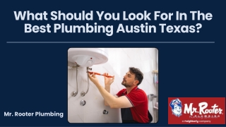 What Should You Look For In The Best Plumbing Austin Texas