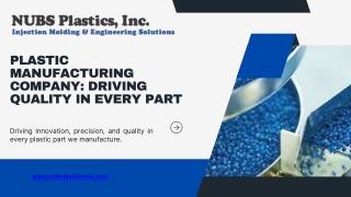 Plastic Manufacturing Company Driving Quality in Every Part