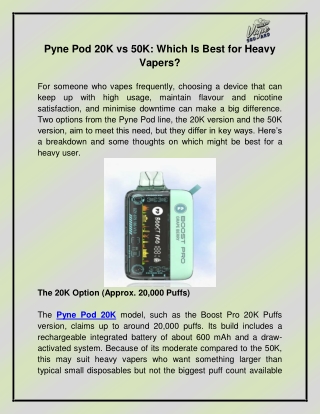 Pyne Pod 20k