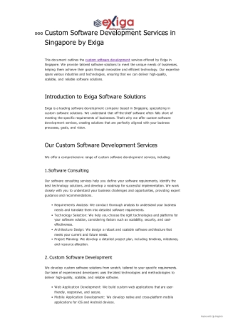 Custom Software Development Services in Singapore by Exiga (1)