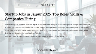 Startup Jobs in Jaipur 2025 Top Roles, Skills & Companies Hiring