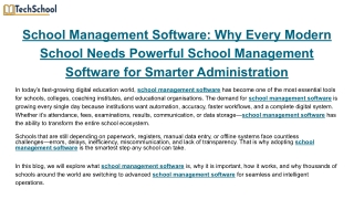 School Management Software_ Why Every Modern School Needs Powerful School Management Software for Smarter Administration