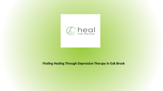 Depression Therapy Oak Brook