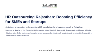 HR Outsourcing Rajasthan Boosting Efficiency for SMEs and Startups