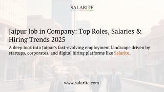 Jaipur Job in Company Top Roles, Salaries & Hiring Trends 2025