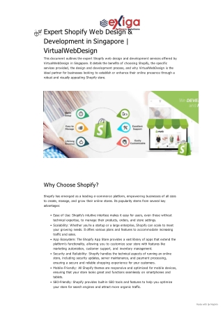 Expert Shopify Web Design & Development in Singapore _ VirtualWebDesign