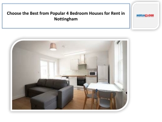 Choose the Best from Popular 4 Bedroom Houses for Rent in Nottingham