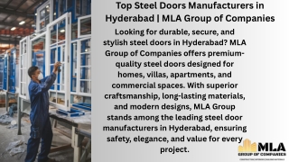 Top Steel Doors Manufacturers in Hyderabad  MLA Group of Companies
