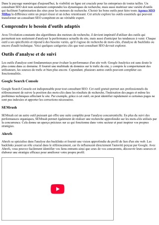 Les outils indispensables pour un consultant SEO performant