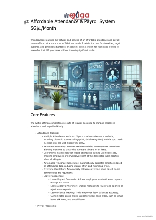 Affordable Attendance & Payroll System _ SG1_Month