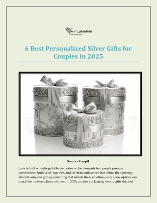 6 Best Personalized Silver Gifts for Couples in 2025