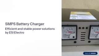 High Efficiency SMPS Battery Charger for Industrial and Solar Systems