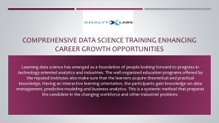 Comprehensive Data Science Training Enhancing Career Growth Opportunities