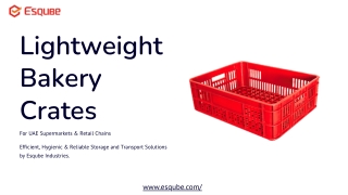 Lightweight Bakery Crates For UAE Supermarkets & Retail Chains