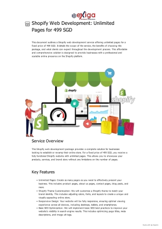 Shopify Web Development_ Unlimited Pages for 499 SGD
