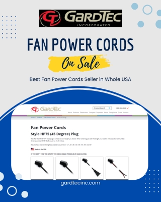 Fan Power Cords | Reliable AC & DC Power Cable Solutions by GardTec