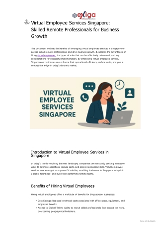 Virtual Employee Services Singapore_ Skilled Remote Professionals for Business Growth