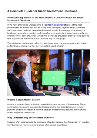 A Complete Guide for Smart Investment Decisions