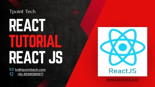 React Tutorial | Learn ReactJS for Beginners - Tpoint Tech