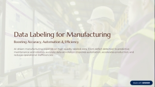 Data Labeling for Manufacturing Boosting Accuracy, Automation & Efficiency