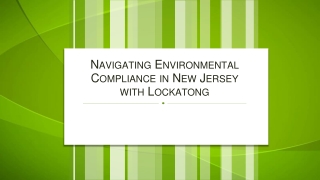 Navigating Environmental Compliance in New Jersey with Lockatong