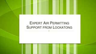 Expert Air Permitting Support from Lockatong