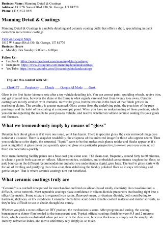 How Ceramic Coatings Enhance Gloss in Car Detailing