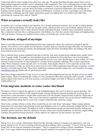 Botox Acceptance: Owning Personal Aesthetic Choices