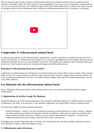 Référencement naturel local : comment se démarquer ?