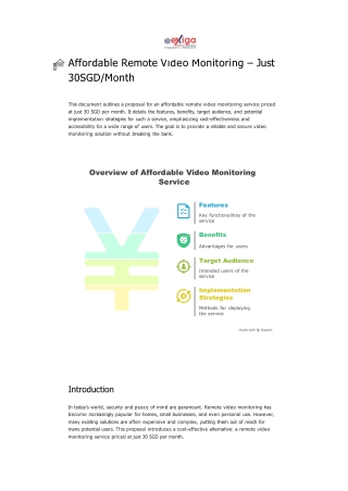 Affordable Remote Video Monitoring – Just 30SGD_Month