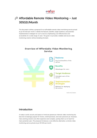 Affordable Remote Video Monitoring – Just 30SGD_Month