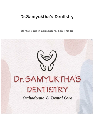 Dr.Samyuktha's Dentistry
